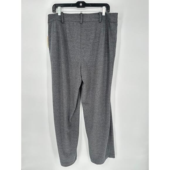 Coldwater Creek Womens Pants Menswear Ponte Trouser Knit Herringbone Grey W18 - Picture 4 of 12
